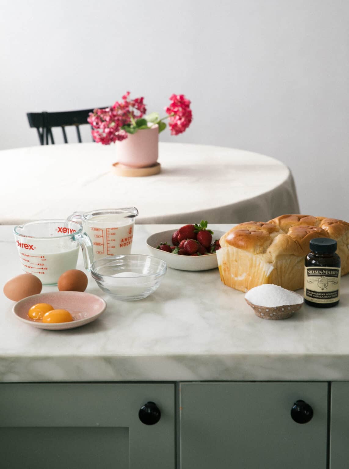 Custard French Toast with Macerated Strawberries A Cozy Kitchen