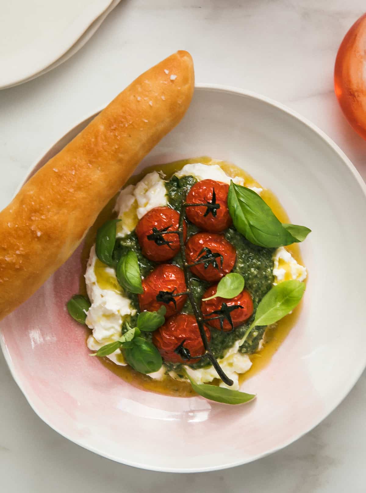 Overhead Shot of Caprese Salad