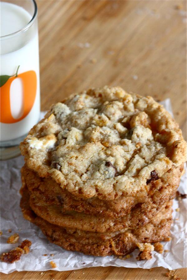 cornflake, marshmallow, chocolate chip cookies