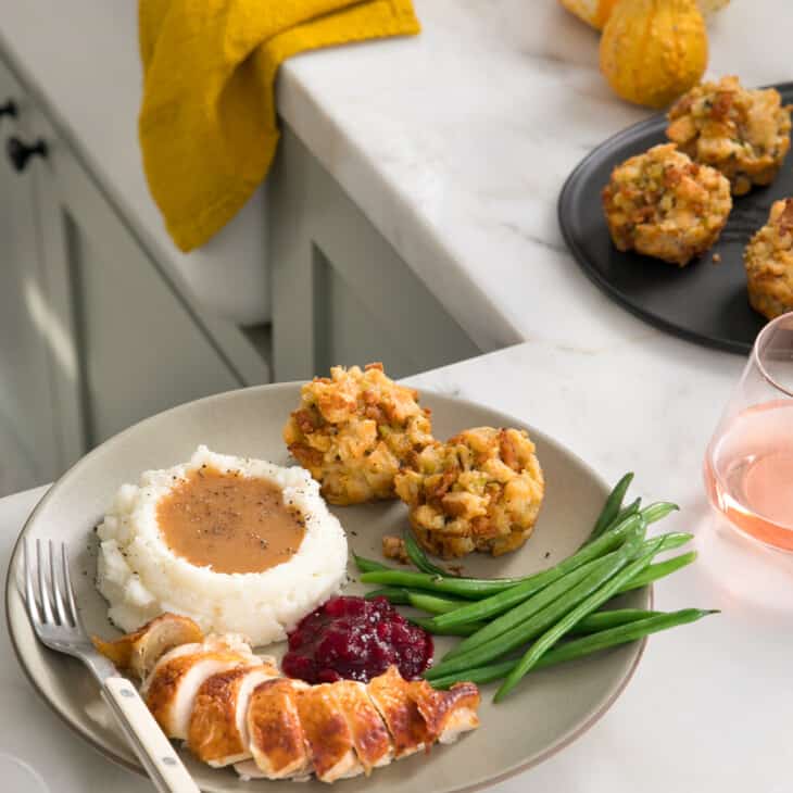 Stuffing Muffins on plate