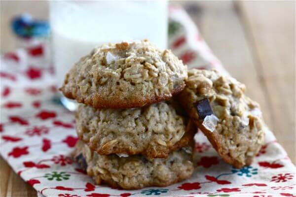 salty chocolate chip oatmeal cookies