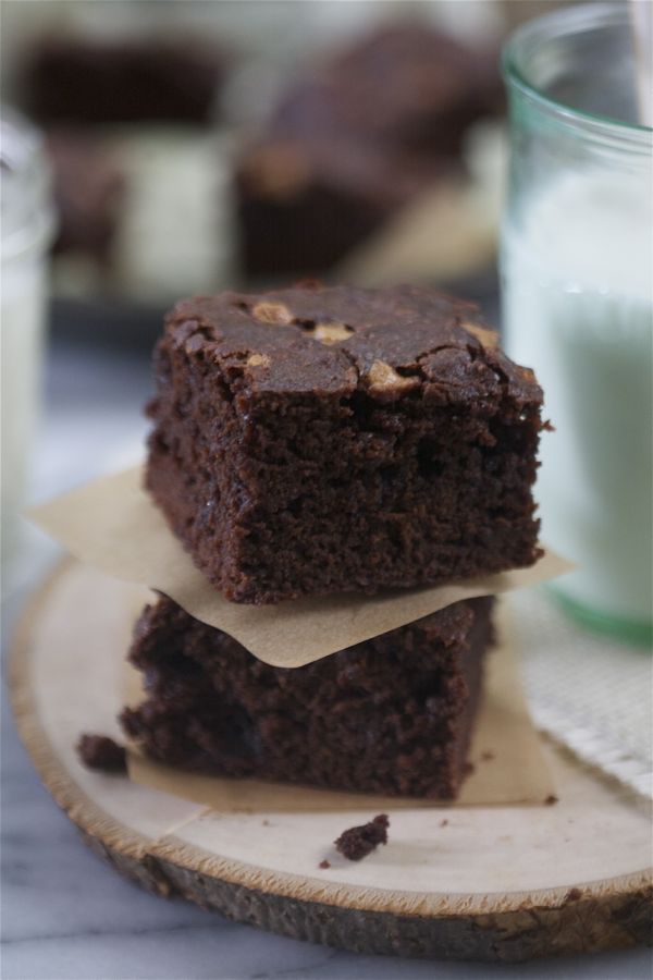 Chocolate Malt Whopper Cake-Brownies