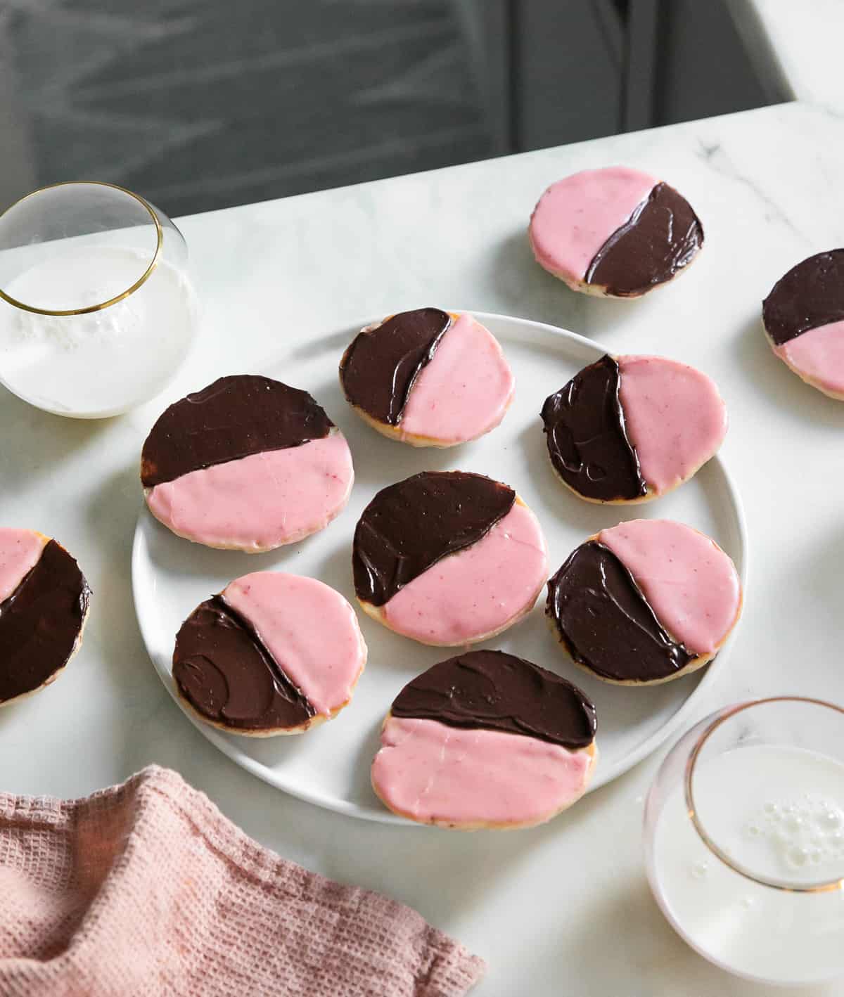 Pink and Black Cookies