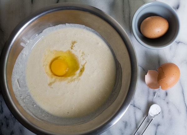 Batter for Marion Cunningham's Yeasted Waffles