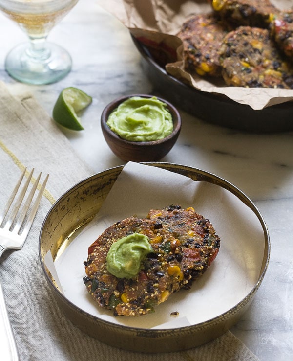 Spicy Black Bean Cakes with Avocado Butter //  A Cozy Kitchen
