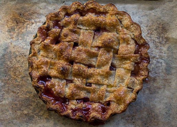 Sweet Cherry Pie with a Rye Pie Crust 