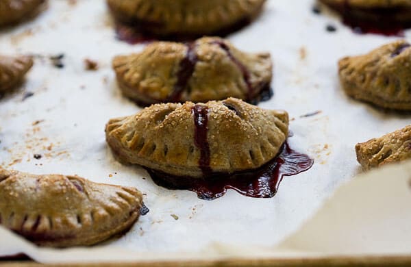 blackberry cardamom hand pies with a buckwheat crust