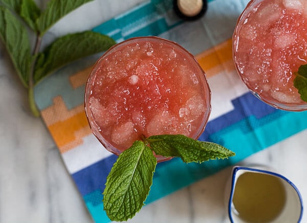 Grilled Watermelon Mint Juleps // www.acozykitchen.com