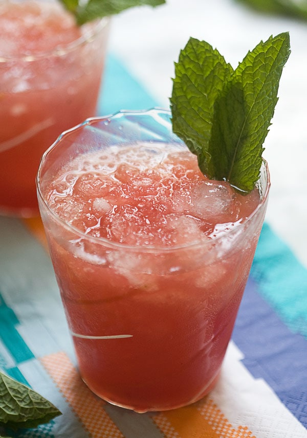 Grilled Watermelon Mint Juleps // www.acozykitchen.com