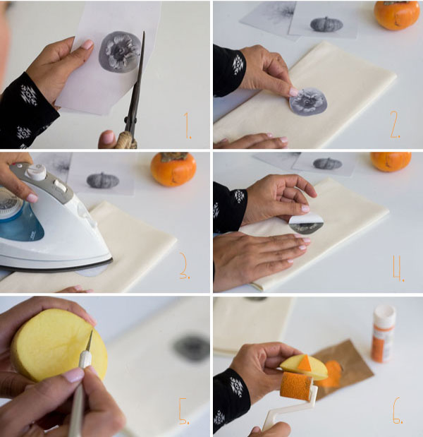 DIY: Thanksgiving Hand Stamped Geometric Napkins // www.acozykitchen.com 