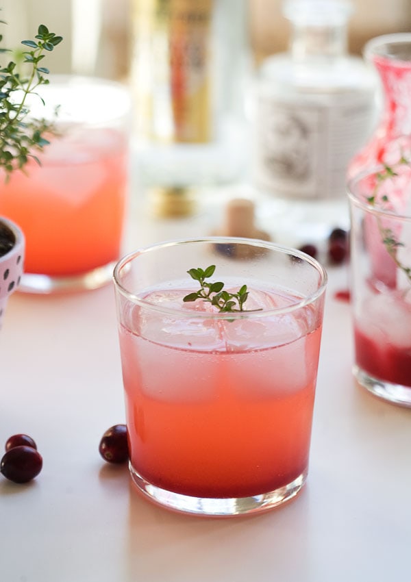Cranberry Thyme Gin & Tonic | www.acozykitchen.com