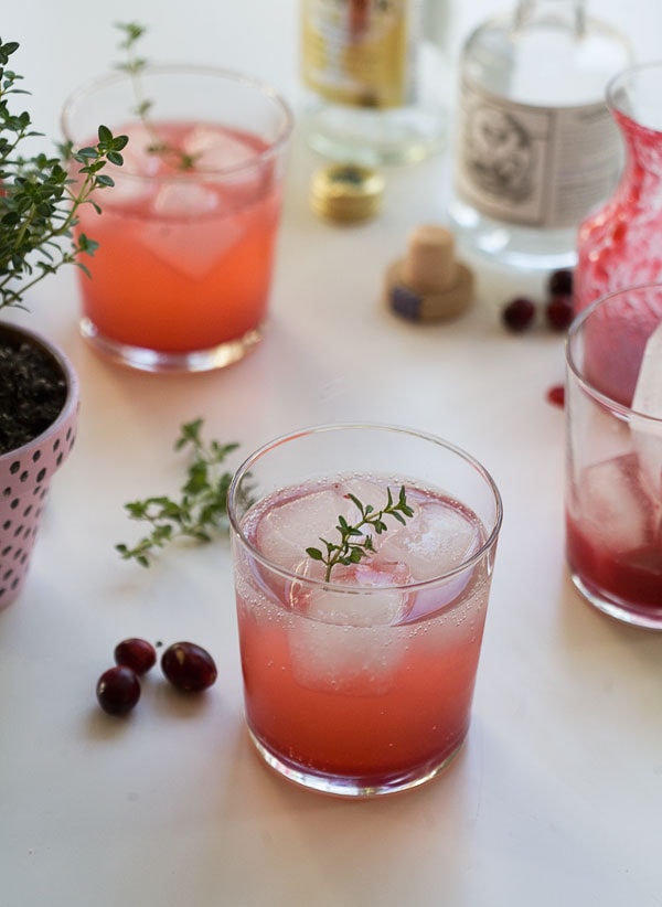 Cranberry Thyme Gin & Tonic | www.acozykitchen.com