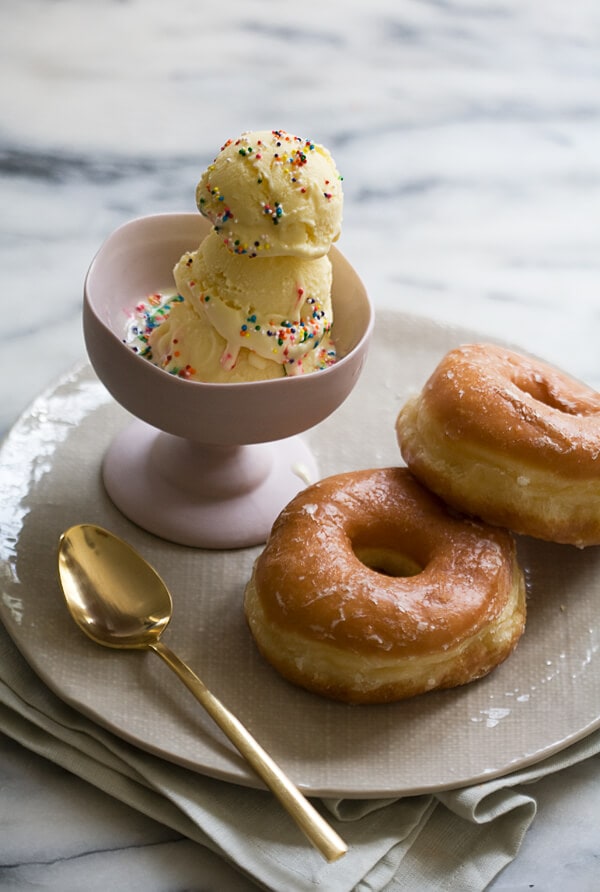 Doughnut Ice Cream // www.acozykitchen.com