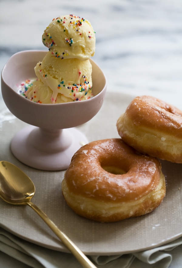 Doughnut Ice Cream // www.acozykitchen.com