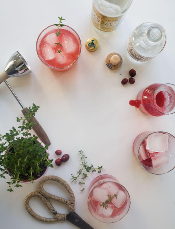 Cranberry Thyme Gin & Tonic | www.acozykitchen.com