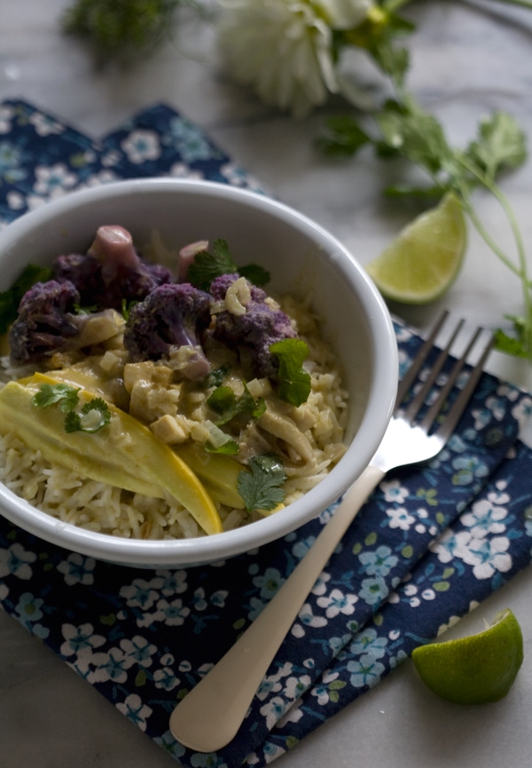 Winter Vegetable Green Curry // www.acozykitchen.com