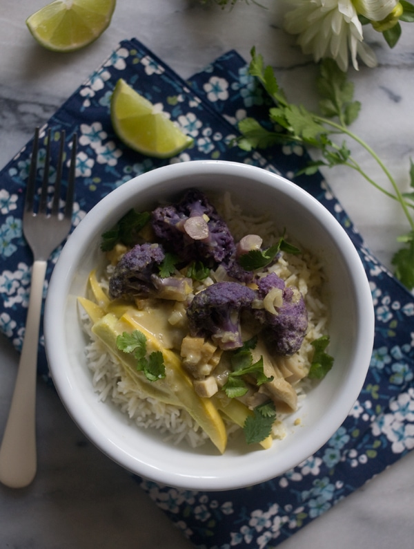 Winter Vegetable Green Curry // www.acozykitchen.com