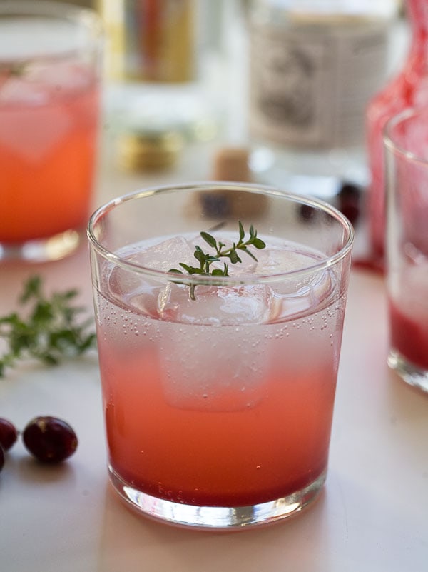 Cranberry Thyme Gin & Tonic | www.acozykitchen.com