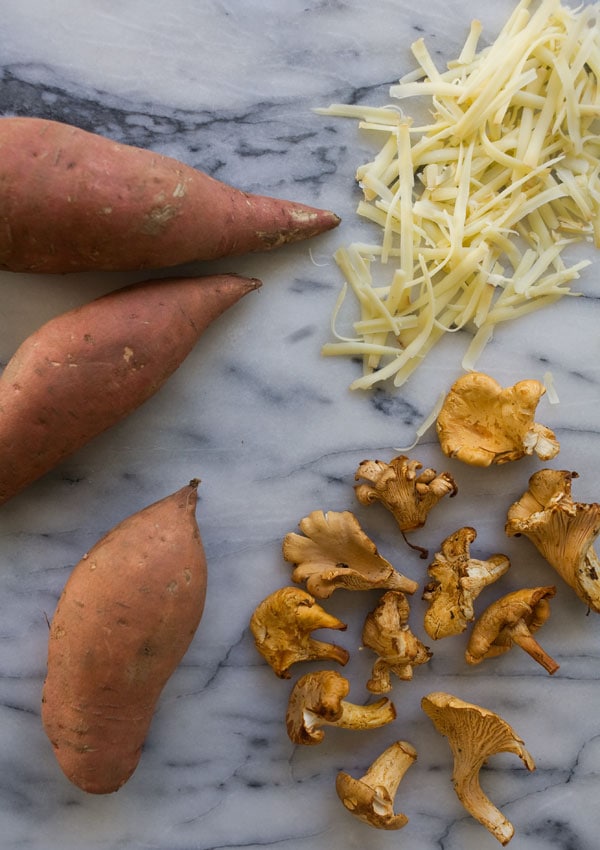 Sweet Potato Gratin with Chantrelles and Comte // www.acozykitchen.com