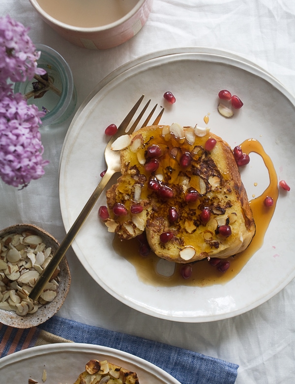 Toasted Almond French Toast // www.acozykitchen.com