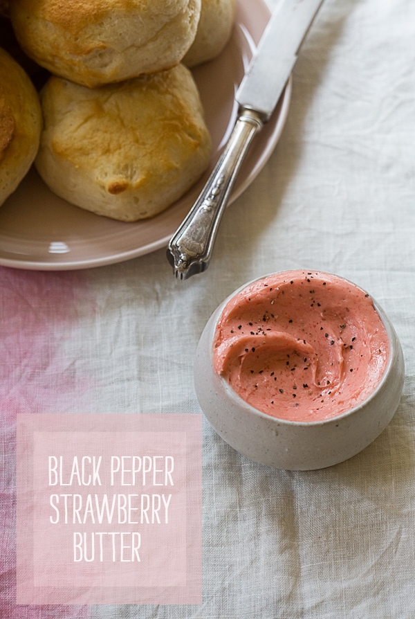 Black Pepper Strawberry Butter // www.acozykitchen.com