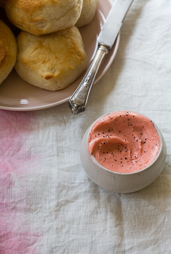 Black Pepper Strawberry Butter // www.acozykitchen.com