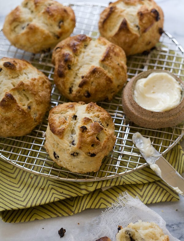 Irish Soda Bread Scones with Salty Whiskey Butter // www.acozykitchen.com