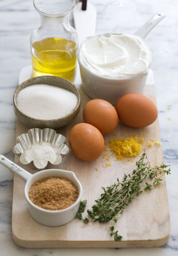 Ingredients for pound cake. 