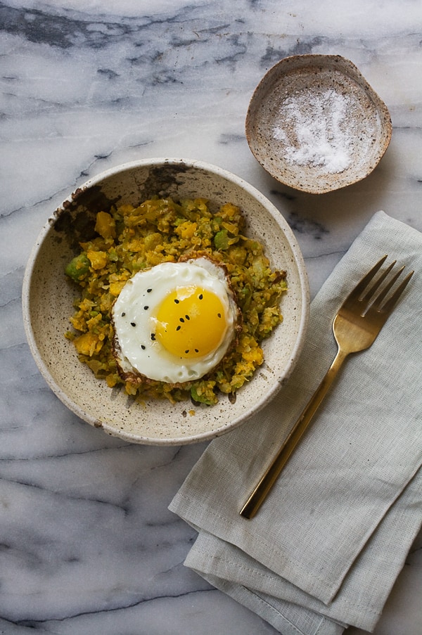 Ginger Fried Cauliflower Rice // www.acozykitchen.com