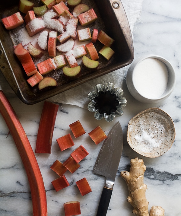 Rye Rhubarb Walnut Crumble // www.acozykitchen.com