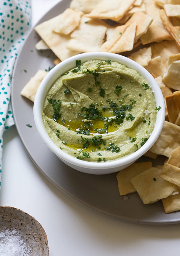 Blistered Pea Hummus | www.acozykitchen.com