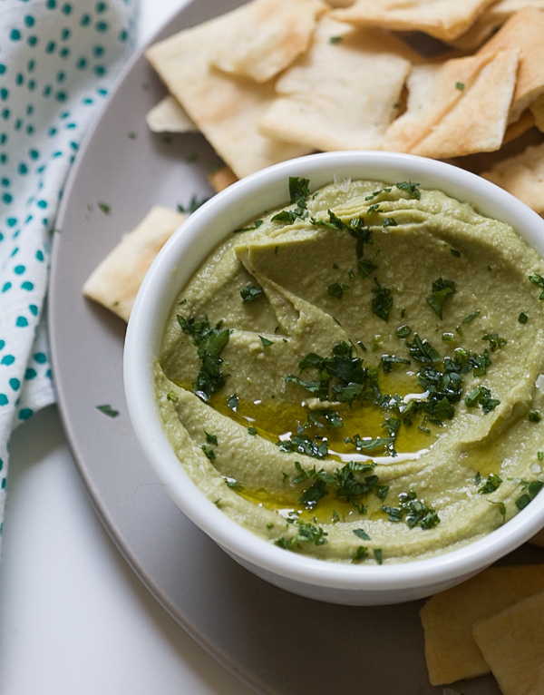 Blistered Pea Hummus | www.acozykitchen.com