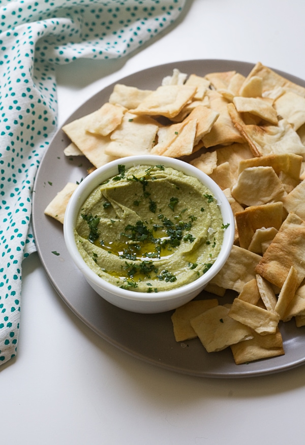 Blistered Pea Hummus | www.acozykitchen.com