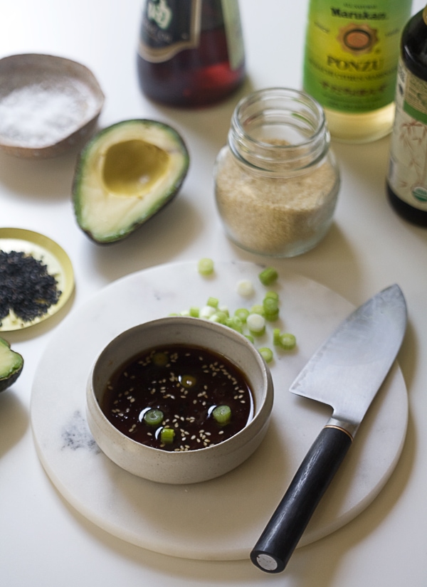 Poke Avocado Bowl|www.acozykitchen.com