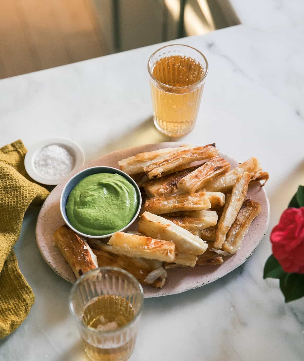 Yucca Fries [Yuca Frita con Aji Verde] - A Cozy Kitchen