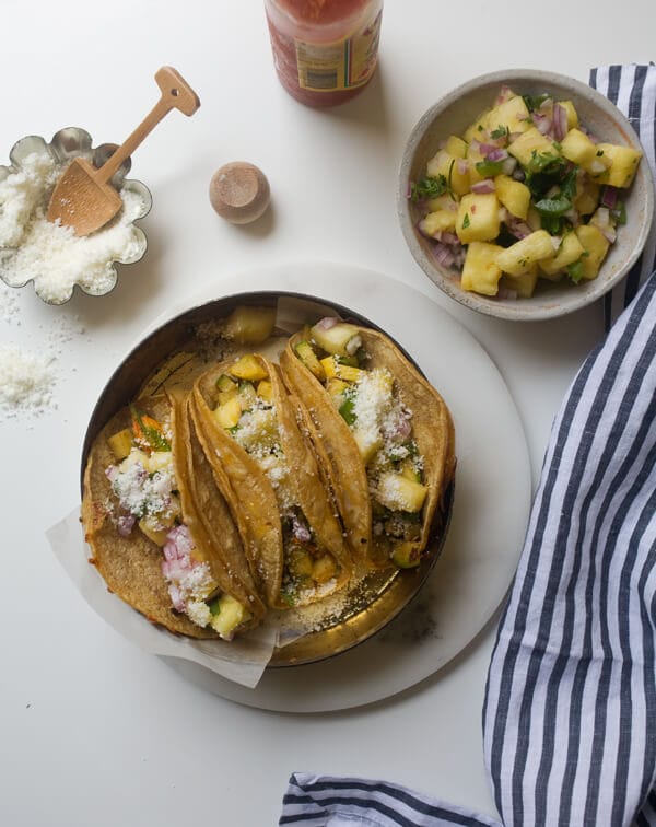 Summer Squash QuesaTaco (Quesadilla + Taco) // www.acozykitchen.com