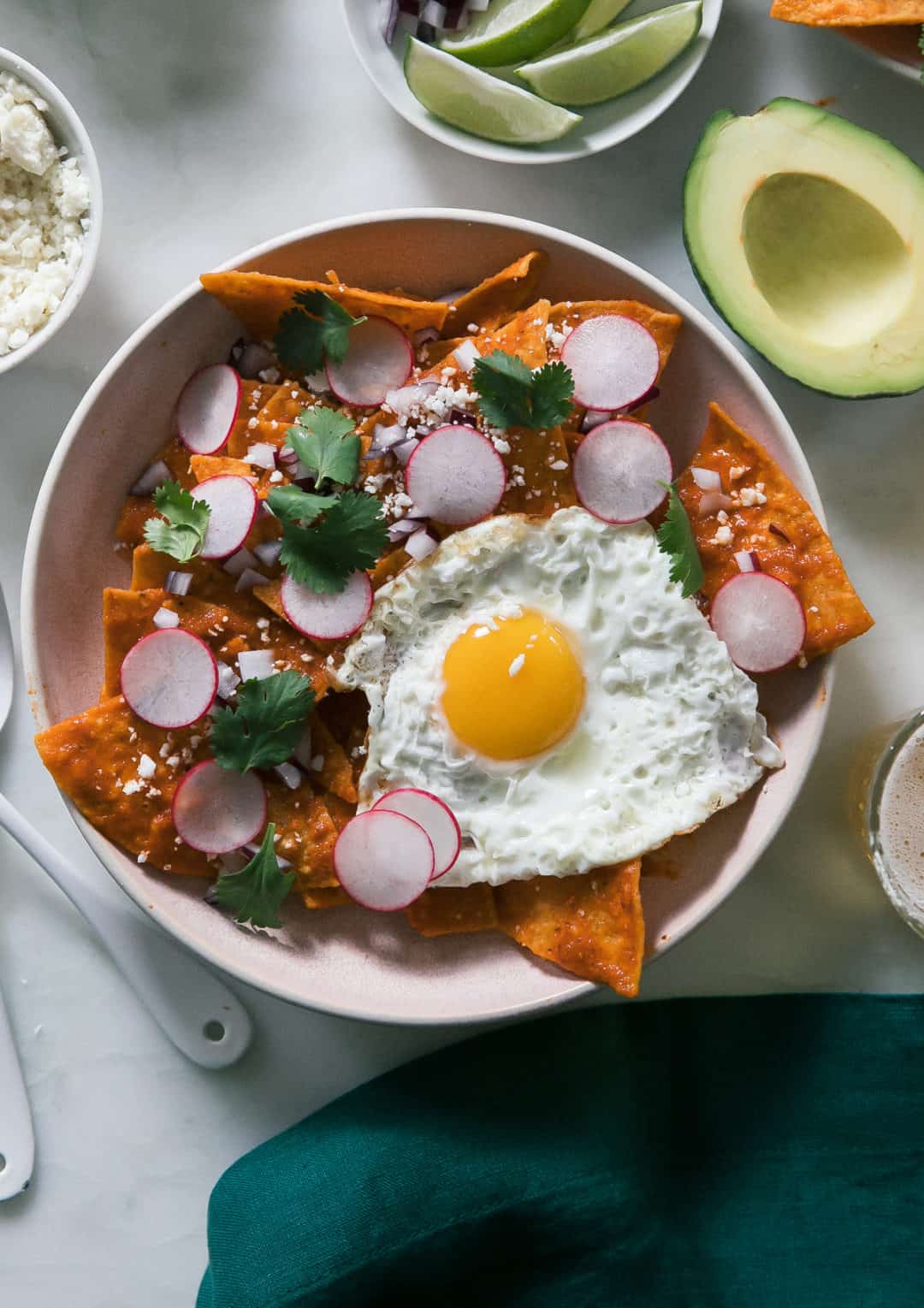 Chilaquiles with Fried Eggs Recipe (Roja) A Cozy Kitchen