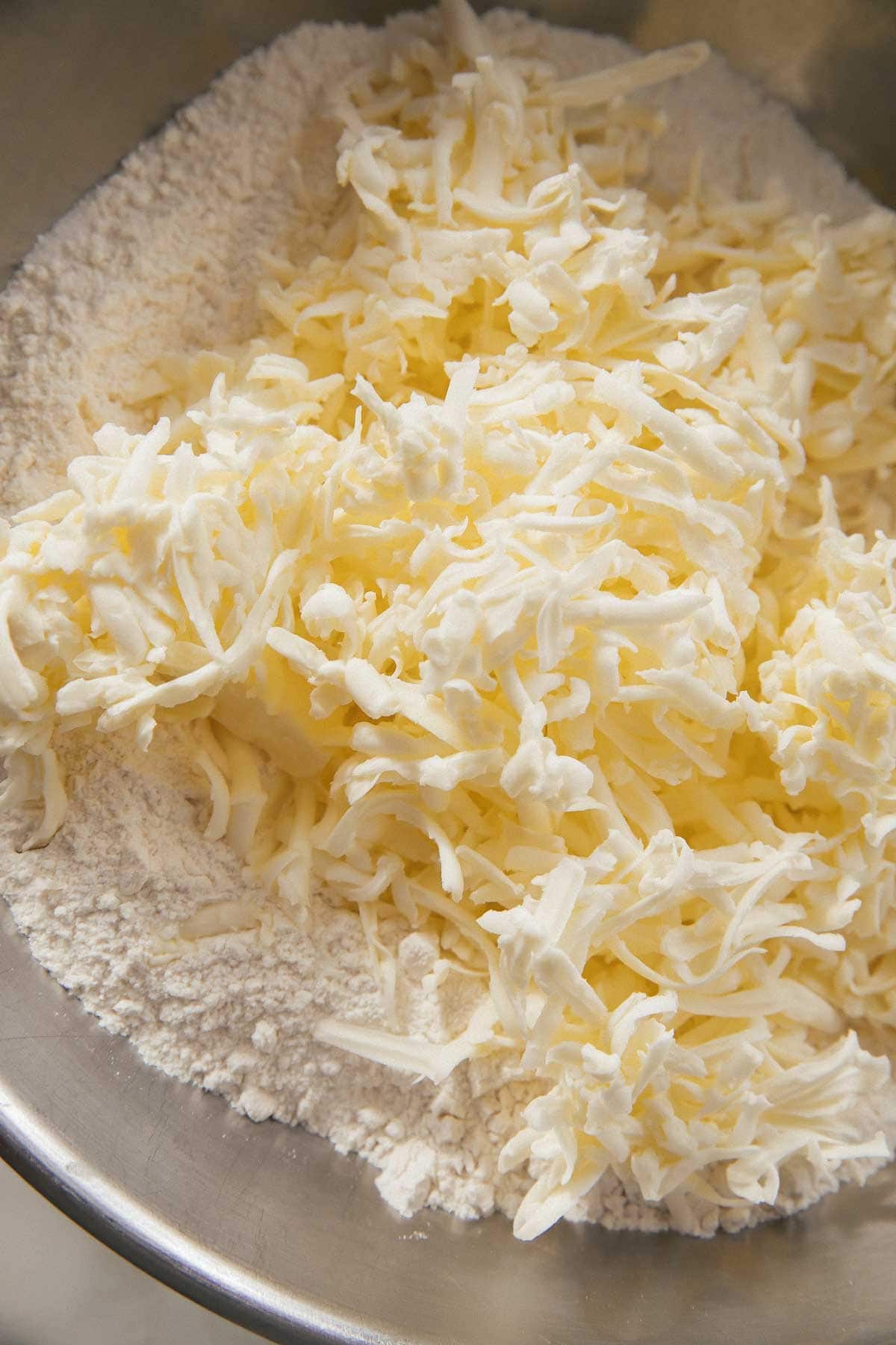 Butter in a bowl with the flour. 