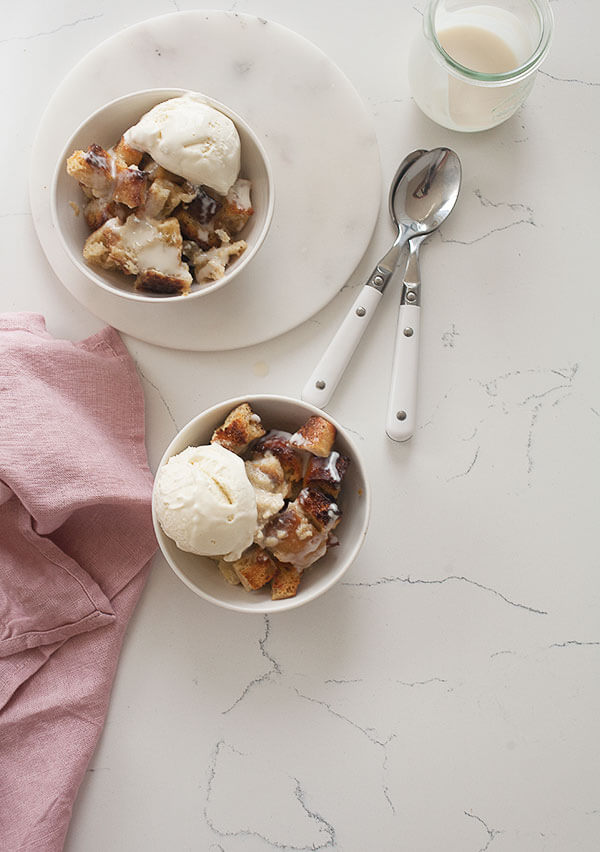 new orleans-style bread pudding w/whiskey cream sauce