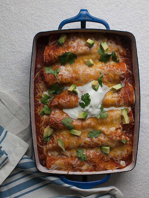 Delicata Squash and Black Bean Enchiladas | www.acozykitchen.com