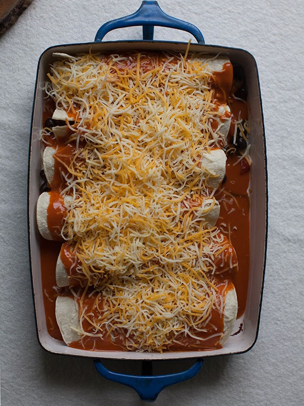 Delicata Squash and Black Bean Enchiladas | www.acozykitchen.com