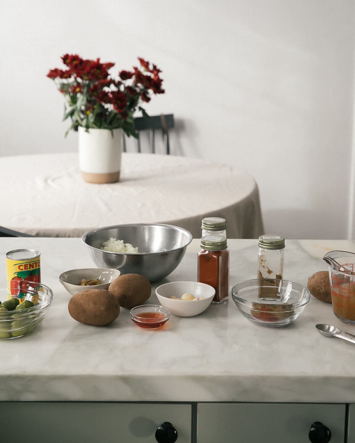 Ingredients all laid out on counter.