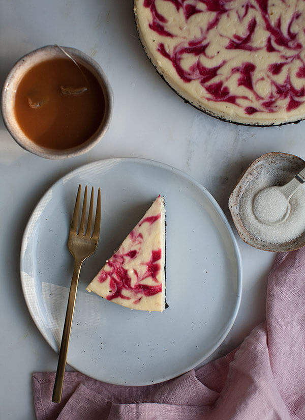 Marbled Cranberry Cheesecake | www.acozykitchen.com