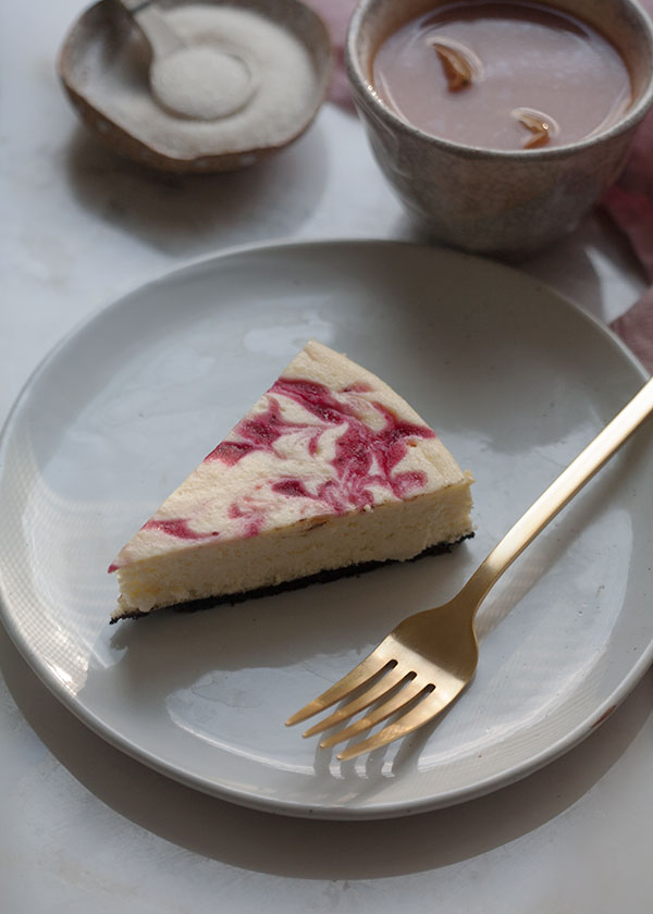 Marbled Cranberry Cheesecake | www.acozykitchen.com