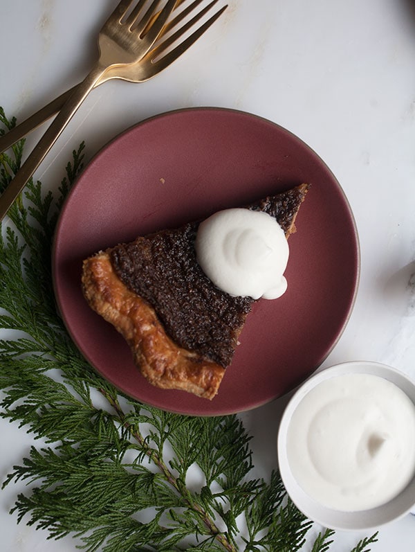 Gingerbread Pie on plate.