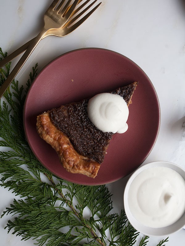 Gingerbread Pie on plate. 