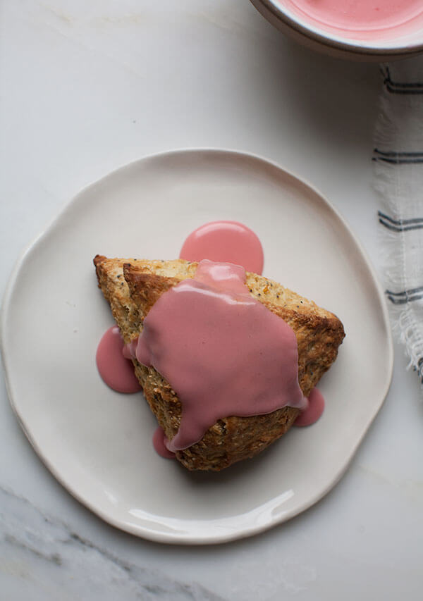 Blood Orange Poppy Seed Scones // www.acozykitchen.com