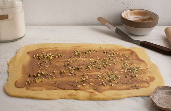 Orange Cardamom Sweet Rolls with Pistachios 