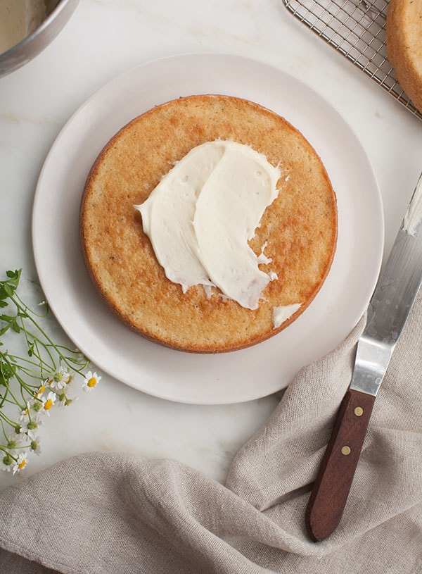 Chamomile Cake with Honey Frosting