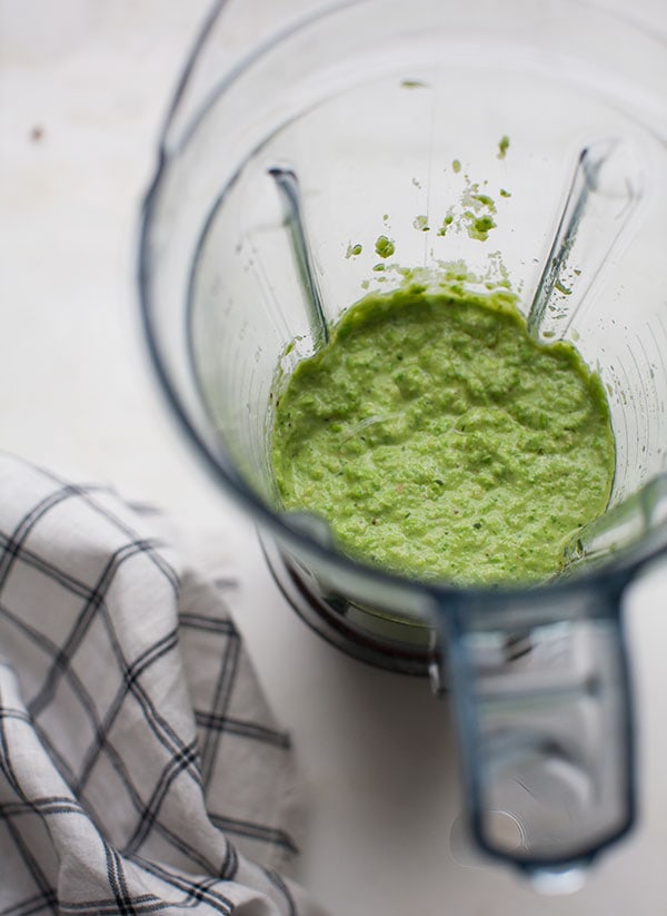 Spring Pea Pesto with Bacon and Leeks 